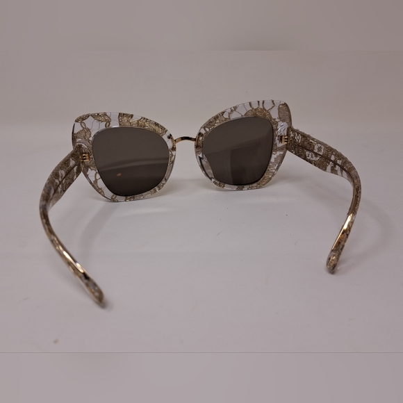 Dolce & Gabanna Women's Sunglasses Butterfly DG4319 31535A Gold Lace 51-22-140 - Picture 6 of 16